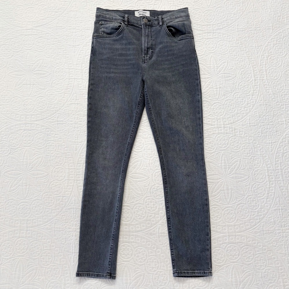 Reformation High Rise Skinny‎ Jeans, Grey Gibson Wash Sz 28